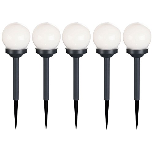 5er Set LED Außen Solar Lampen Kugel Design ERD Spieß Steck Leuchten Garten Weg Beleuchtung 5er Set LED Außen Solar Lampen Kugel Design ERD Spieß Steck Leuchten Garten Weg Beleuchtung von GLOBO