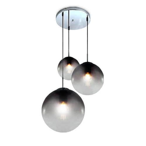 Chrom Decken Pendel Leuchte Wohn Zimmer Beleuchtung Glas Kugel Lampe im Set inkl. LED Leuchtmittel Chrom Decken Pendel Leuchte Wohn Zimmer Beleuchtung Glas Kugel Lampe im Set inkl. LED Leuchtmittel von GLOBO