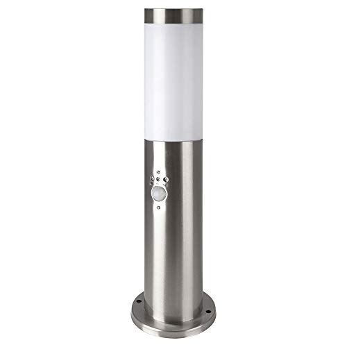 GLOBO LIGHTING LED Außen Steh Leuchte Garten Weg Beleuchtung Bewegungsmelder Edelstahl Sockel Stand Lampe von GLOBO