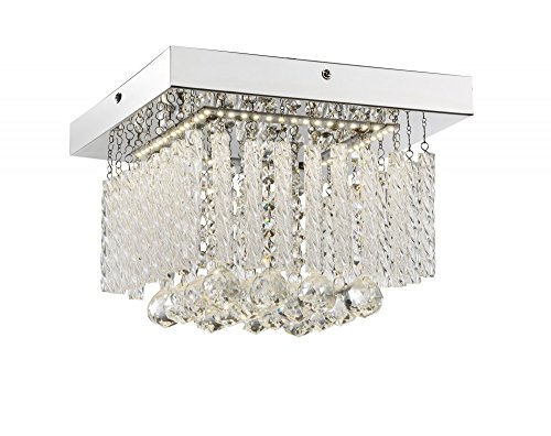 GLOBO Mathilda Deckenleuchte Wohnzimmer Schlafzimmer Glas Chrom 25 cm 68396-12 von GLOBO