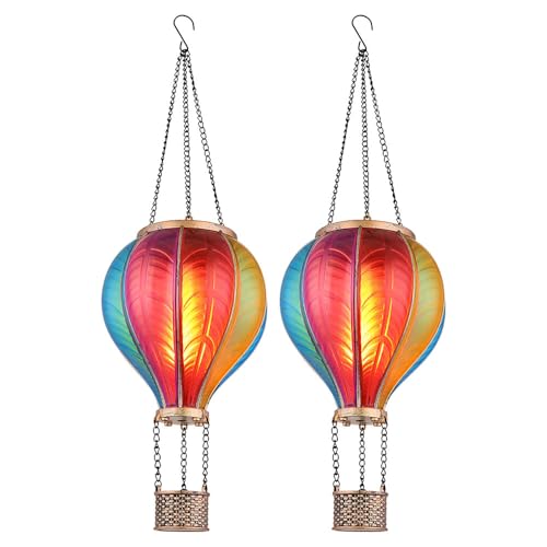 GLOBO Solarlampe Hängeleuchte Außenlampe Heißluftballon bunt Feuereffekt Gartendeko Balkonlampe, 20x 0,5W 1600K warmweiß, DxH 14 x 46,5 cm, 2er Set GLOBO Solarlampe Hängeleuchte Außenlampe Heißluftballon bunt Feuereffekt Gartendeko Balkonlampe, 20x 0,5W 1600K warmweiß, DxH 14 x 46,5 cm, 2er Set von GLOBO