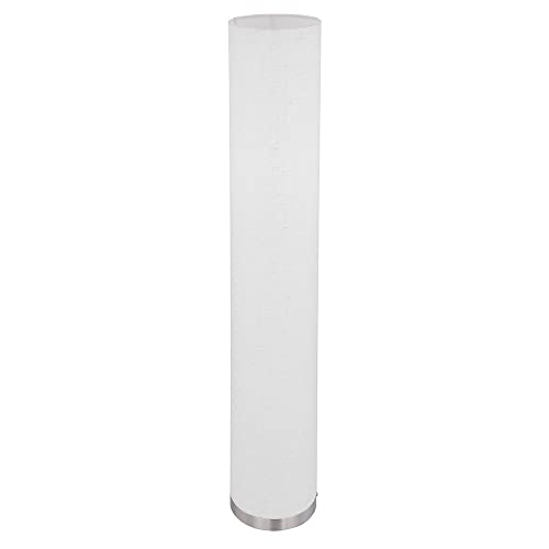 GLOBO Stehlampe Esszimmer modern Säulenlampe 3 flammig Stehleuchte weiß mit Textilschirm, Metall weiß nickel, 3x E27 Fassungen, DxH 19x110 cm von GLOBO