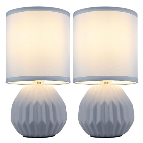 GLOBO Tischlampe blau Keramik Nachttischlampe Tischleuchte Beistelllampe Wohnzimmerlampe Textil, 1x E14, DxH 12 x 23 cm, 2er Set GLOBO Tischlampe blau Keramik Nachttischlampe Tischleuchte Beistelllampe Wohnzimmerlampe Textil, 1x E14, DxH 12 x 23 cm, 2er Set von GLOBO