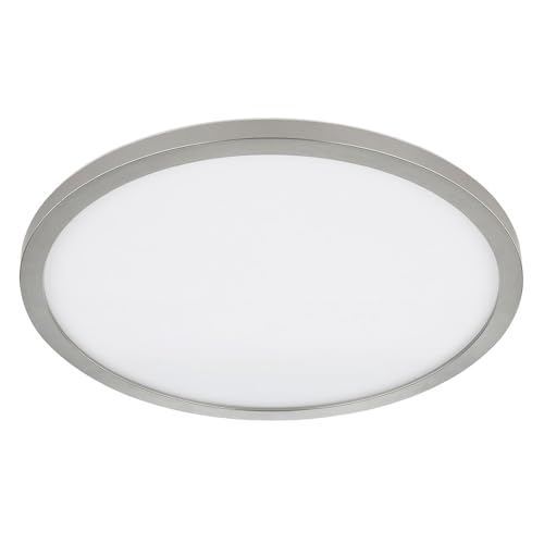 GLOBO Deckenleuchte Deckenlampe Badezimmerleuchte Wohnzimmerleuchte Esszimmerlampe, Kunststoff weiß nickel-matt, dimmbar Memoryfunktion Backlight, 1x LED 24W 2300Lm 3000K warmweiß, D 42 cm GLOBO Deckenleuchte Deckenlampe Badezimmerleuchte Wohnzimmerleuchte Esszimmerlampe, Kunststoff weiß nickel-matt, dimmbar Memoryfunktion Backlight, 1x LED 24W 2300Lm 3000K warmweiß, D 42 cm von GLOBO