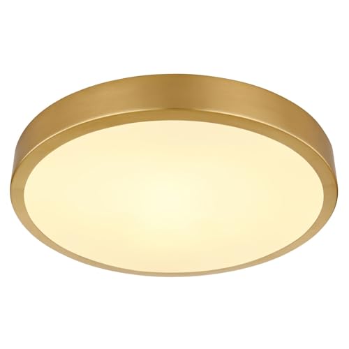 Globo Deckenleuchte Wohnzimmer Rund LED Deckenlampe Flur 25 cm Messing Farben 12381-15 von GLOBO