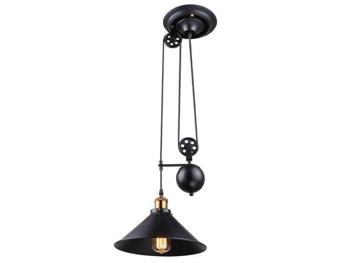 Globo Einflammige Hängeleuchte Viktor - höhenverstellbar für Wohn & Esszimmer - Schwarz - Retro - Aluminium von GLOBO