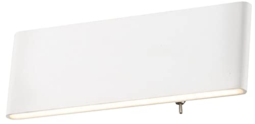 Globo LED Wand Spot Lampe Leuchte Aluminium Opal Weiß Schalter Schlaf Zimmer Flur, Bunt, Norme, 41751-8W von Globo