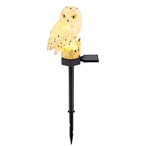 LED Solarleuchte Eule auf Erdspitz 0,06 Watt braun weiß 1x LED á 0,06W inkl. von GLOBO