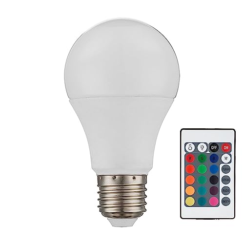 Leuchtmittel weiß RGB LED Glühbirne modern Lampe Fernbedienung dimmbar Kugelform Farbwechsel, 1x LED E27 Fassung 4W 470lm 2700K warmweiß, DxH 6x11 cm Leuchtmittel weiß RGB LED Glühbirne modern Lampe Fernbedienung dimmbar Kugelform Farbwechsel, 1x LED E27 Fassung 4W 470lm 2700K warmweiß, DxH 6x11 cm von GLOBO