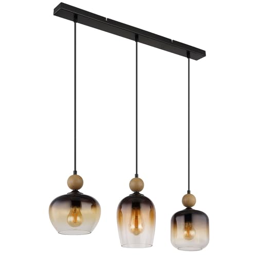 Pendelleuchte Hängelampe Deckenleuchte Esszimmerleuchte Glas Amber 3-Flammig Pendelleuchte Hängelampe Deckenleuchte Esszimmerleuchte Glas Amber 3-Flammig von GLOBO