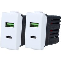 2er Set usb Buchse 2 in 1 Typ a + Typ c Kompatibel mit Matix Serie - Gloca von GLOCA