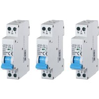 gloca 3er-Set automatischer magnetothermischer Schalter 1P+N 16A 220V 6KA 1 DIN C16 Modul von GLOCA