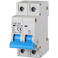 gloca Automatischer Leitungsschutzschalter 2P 16A 220V 6KA 2 Module DIN C16 von GLOCA
