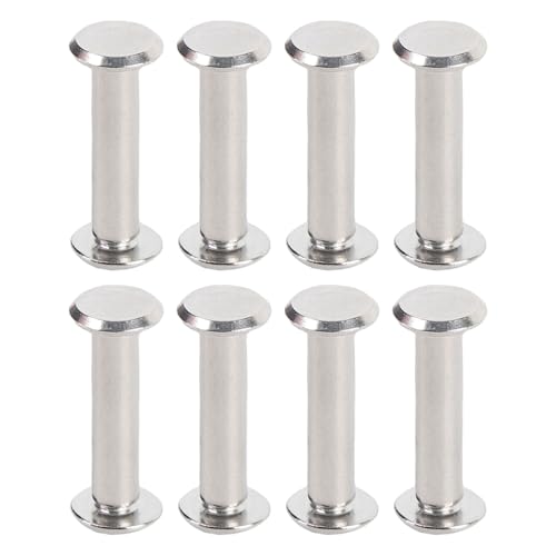 40 Set Leder Handwerk Niet, M4 Edelstahl Legierung Multifunktion Runde Flach Kopf Schraube Nagel Ohr Stecker Hand Gefertigt Genauigkeit Einfach zu Bedienen Werkzeug von GLOGLOW