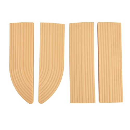 4Pcs Gummi Rollstuhlrampe, Universal Sweeper Einstiegsleiste Treppe Rollstuhl Einstiegsleiste für Schwellen Türen Badezimmer[Creme farben]Türschwellen von GLOGLOW