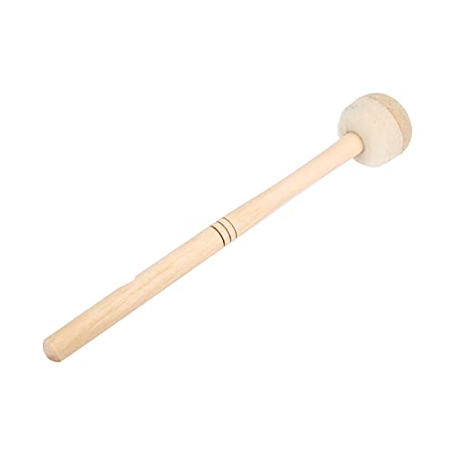 Basstrommel aus Filz Beige Wolle mit Strukturiertem Holzstab - Zubehör für MarschOrchester Basstrommel aus Filz Beige Wolle mit Strukturiertem Holzstab - Zubehör für MarschOrchester von GLOGLOW