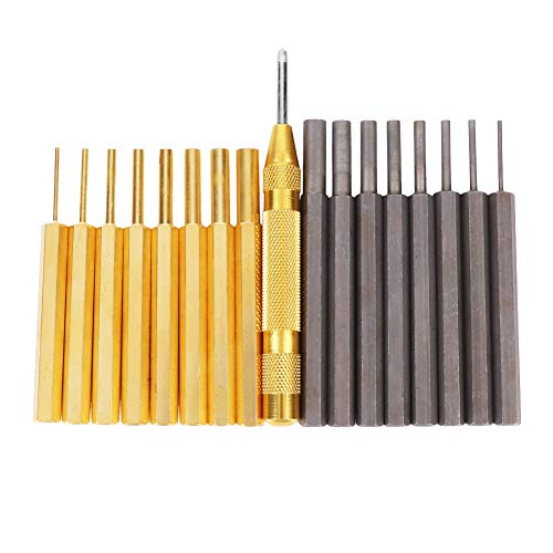 GLOGLOW 18 Pcs Kohlenstoffstahl -Messing -Punch Werkzeug Kit Set für Lederhandwerk Automotive Gunsmithing mit Automatischem Mittelstempel Hard Metall Rods Professionelles Design GLOGLOW 18 Pcs Kohlenstoffstahl -Messing -Punch Werkzeug Kit Set für Lederhandwerk Automotive Gunsmithing mit Automatischem Mittelstempel Hard Metall Rods Professionelles Design von GLOGLOW