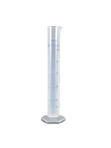 GLOGLOW 250ml Kunststoff Messzylinder Pentagonal Shaped Basis Premium Labor Flüssigkeitsvolumen Messung Messzylinder von GLOGLOW