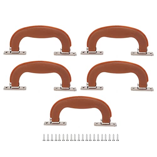 GLOGLOW 5 Pack -Gepäckgriff Wrap, Grip -Ersatz für Gepäckkoffer -Koffer Schwarzer Ton Schwarzer Flexibler Sale -Gurtgriff Griff Austausch für Koffergepäckgehäuse (Bräunlich rot) von GLOGLOW