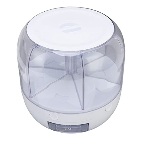 GLOGLOW 6 Grids Getreidespender, Reisbehälter Reisspender Tank PP Getreide Lagerbehälter mit Abnehmbarer Oberer Deckung für die Heimküchenorganisation 6 Grids Getreidespender, (10 kg/22,0 lb von GLOGLOW