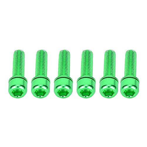 GLOGLOW 6PCS Professional M5x25 Mm Stahlflasche Bolt -Stützflasche für Radfahrer Verwenden (Green) von GLOGLOW