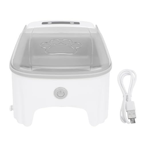 GLOGLOW Automatischer Katzenfutter, Automatische Deckelöffnung Pet Feeder mit Frische Erhaltung Getreidespeicher Feeder für Katzenhund (Grey) von GLOGLOW