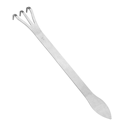 GLOGLOW Bonsai Rechen, Edelstahl Root Rake 3-Prong Bonsai Baum Boden Lockerung Werkzeug Fest Bonsai Rechen mit Ergonomischen Griff von GLOGLOW