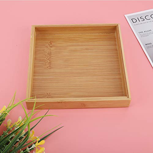 GLOGLOW Elegante und Dauerhafte Japanische und Langlebige Bambusschale Im Heim Fast -Food -Restaurant zu Hause, 4 Paket (19.3 * 19.3 * 3 cm) von GLOGLOW