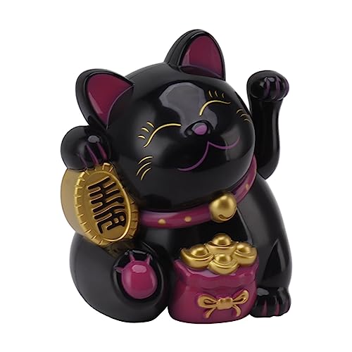 GLOGLOW Elektrische Fortune -Katze, Sammelbare Figuren Lucky Fortune 5.5 Zoll Niedliche Plastikdekorationsverzierung mit Beweglicher Arm für Schreibtisch Heimrestaurant Cafe Elektrische -Katze, von GLOGLOW