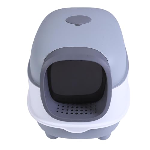 GLOGLOW Geschlossene Katzen -Toilette Geschlossener Katzenratschachtel, Bedeckte Katzen -Toilette Kapuze Wurf Pfanne Anti Spritz Flip Abdeckung Eingang Minimiert Streuung für Kleine Haustiere Katze von GLOGLOW