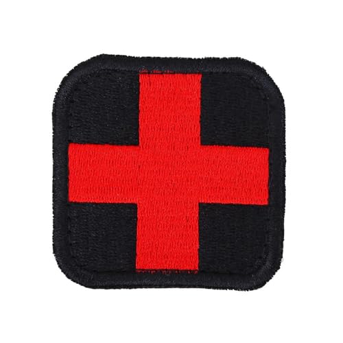 GLOGLOW Gestickter Patch, Backing Mode -Akzent für Uniformen -Taschen Hüte 4 Farboptionen Detaillierte Nähen Anti -Franing (Schwarz-2) von GLOGLOW