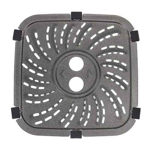 GLOGLOW Grillpfanne für Heißluftfritteuse, Edelstahl-Ersatzschale für PowerXL 6QT 8QT Heißluftfritteusen, Spülmaschinenfest, ((13x15 cm, benötigen 3 3a Batterie)) von GLOGLOW