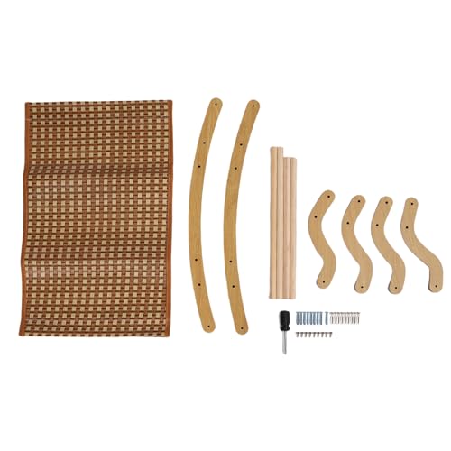 GLOGLOW Holzkatze Lounger, Rattan -Katzenbett Erhöhte Haustierhängematte für Kleine Haustiere mit Abnehmbarer Waschmatte Atmungsaktives Erhöhtes Kinderbett von GLOGLOW