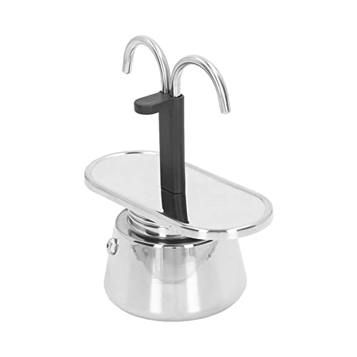 GLOGLOW Kubanische Kaffeemaschine von 100 Ml Sieb in Dicker Edelstahlschüssel für Aromatischen Geschmack für Kaffeeliebhaber von GLOGLOW