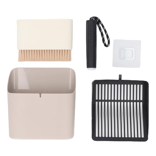 GLOGLOW Langlebige Müllschaufe für Pet Feces Box, die Effektive Lösung für eine Saubere und Ordentliche Umgebung Umfasst Plastic Cat Müll -Schaufel -Reinigungsbürstenhalterständer. (White) von GLOGLOW