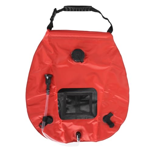 GLOGLOW Leichte Solar -tragbare Duschbeutel mit Solarheizung für Außengenuss. (Rot) von GLOGLOW