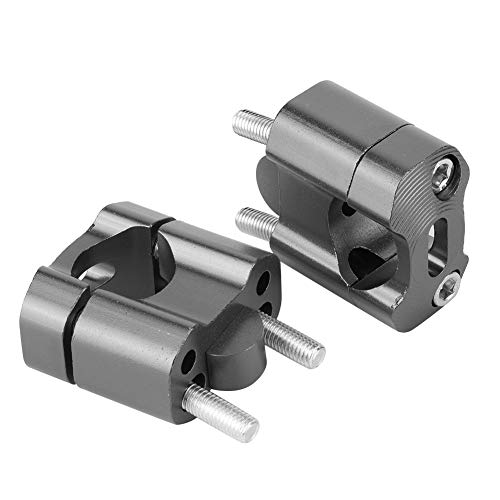 GLOGLOW Lenker -Riser -Motorrad Lenkerklemmen CNC Aluminiumlegierung 22 Mm/28 Mm Einstellbarer Lenkermontageadapter mit 2 Risers 4 Dichtungen 4 Schrauben für Sichere Grip Easy Installation (Grey) von GLOGLOW