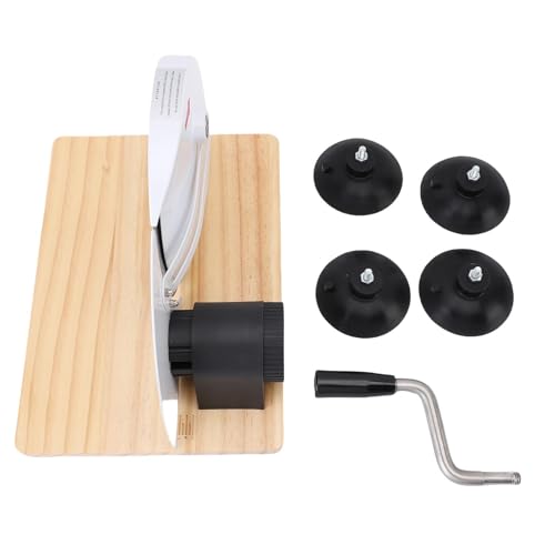 GLOGLOW Manueller Brotschneider, Handkurbel-Brotschneidewerkzeug, Brotschneider mit Leistungsstarkem Zahnradantrieb, Ergonomischem Griff, 4 Saugnäpfen für Zuhause, Bäckerei, Café, von GLOGLOW