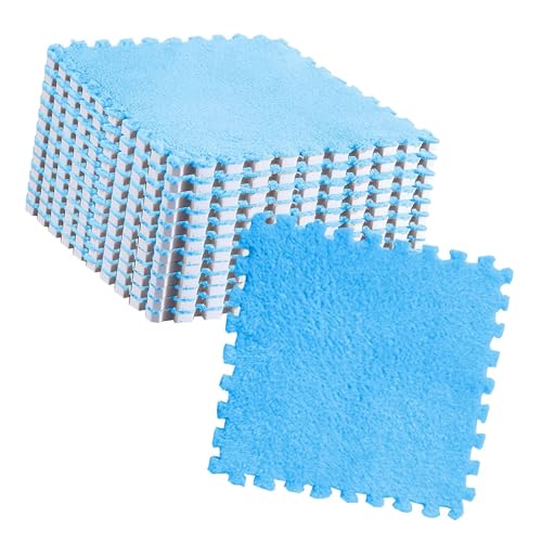 GLOGLOW Matt Matt Soft und Balazed Foam Lenforza für den Teppich für das Kinderzimmer [10 STC] (Blue) von GLOGLOW