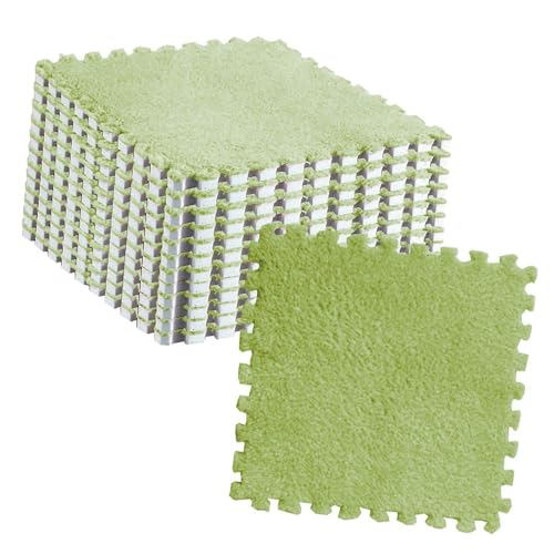 GLOGLOW Matt Matt Soft und Balazed Foam Lenforza für den Teppich für das Kinderzimmer [10 STC] (Leuchtendes Grün) von GLOGLOW
