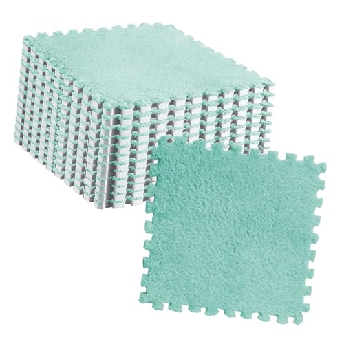 GLOGLOW Matt Matt Soft und Balazed Foam Lenforza für den Teppich für das Kinderzimmer [10 STC] (Minzgrün) von GLOGLOW