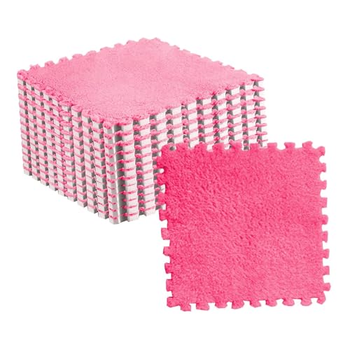GLOGLOW Matt Matt Soft und Balazed Foam Lenforza für den Teppich für das Kinderzimmer [10 STC] (Rosenrot) von GLOGLOW