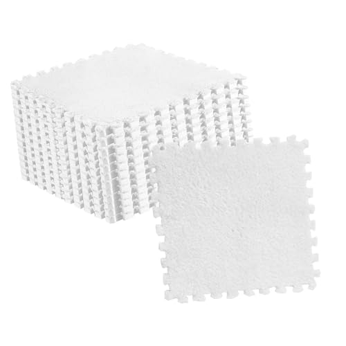 GLOGLOW Matt Matt Soft und Balazed Foam Lenforza für den Teppich für das Kinderzimmer [10 STC] (White) von GLOGLOW