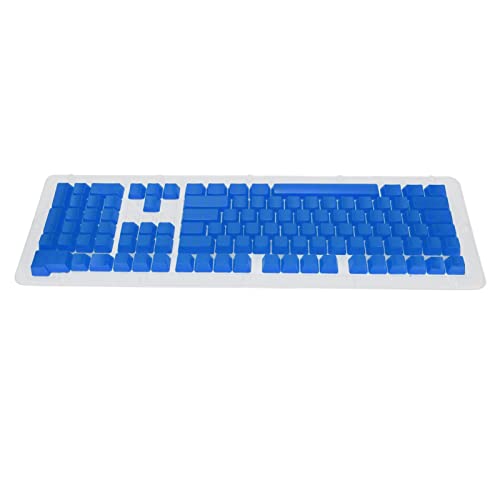 GLOGLOW Pastellfarbene Tasten, Hohe Verschleißfestigkeit, 108 Coole Tasten für Mechanische Tastatur, 61/87/104 Tasten (Blau) von GLOGLOW