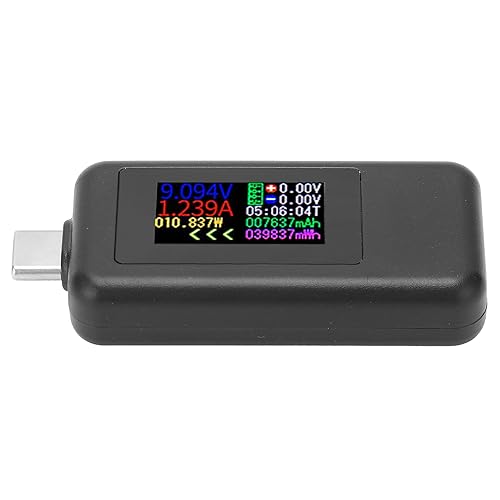 GLOGLOW Power Tester USB C -Spannungsstrom mit aus Dem Langweiligen Speicher für die Schwarze Telefon Computer Food Bank von GLOGLOW