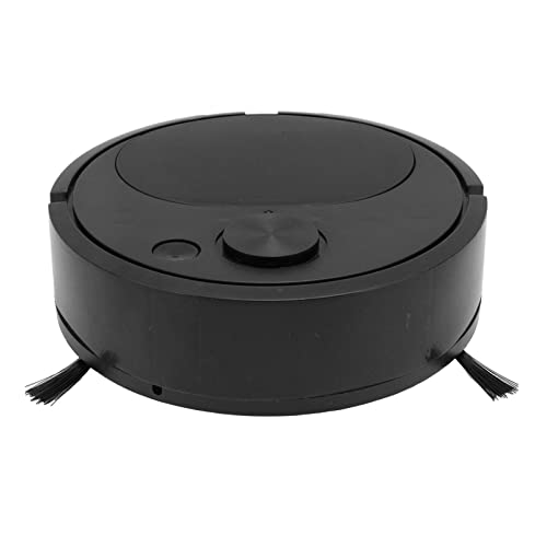 GLOGLOW Smart Roboter Vakuumreiniger, Mini Automatische Kehrmaschine Kleiner Vakuumroboter mit Hoher Effizienzfiltration für Holzfliesenteppich -Haustier Haare (Black) von GLOGLOW