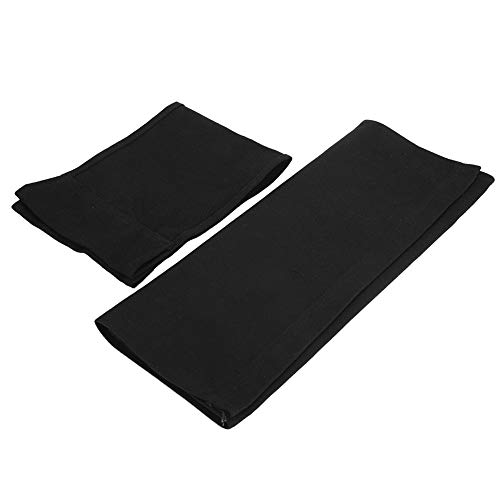 GLOGLOW Stuhlabdeckungen 2 Größen Stuhl Sitztuch und Bückenlehne Set mit Holzstock für Gelegenheitsdirektor Stuhl Home Möbel Accessoires Direktor Leinwand Ersatz Cover Home Office (BLACK) von GLOGLOW