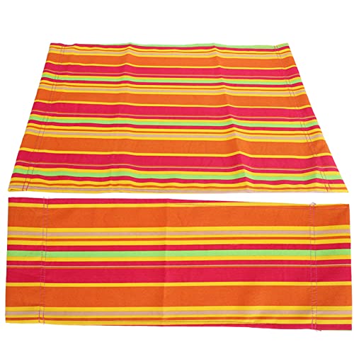 GLOGLOW Stuhlabdeckungen 2 Größen Stuhl Sitztuch und Bückenlehne Set mit Holzstock für Gelegenheitsdirektor Stuhl Home Möbel Accessoires Direktor Leinwand Ersatz Cover Home Office (COLORFUL) von GLOGLOW