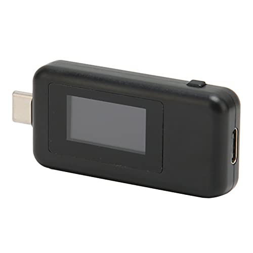 GLOGLOW USB-Stromtester, USB-C-Tester Kleines Digitales LCD-Display für Tablet für Power Bank für Laptop (Schwarz) von GLOGLOW