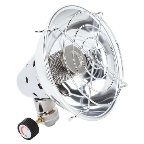 Gasheizung, multifunktionale tragbare leichte Gasheizung mit Sicherheitsventil Schnelle Erwärmung Einstellbare Feuerkraft Mini-Gastank Heizung für Camping Barbecue Angeln von GLOGLOW